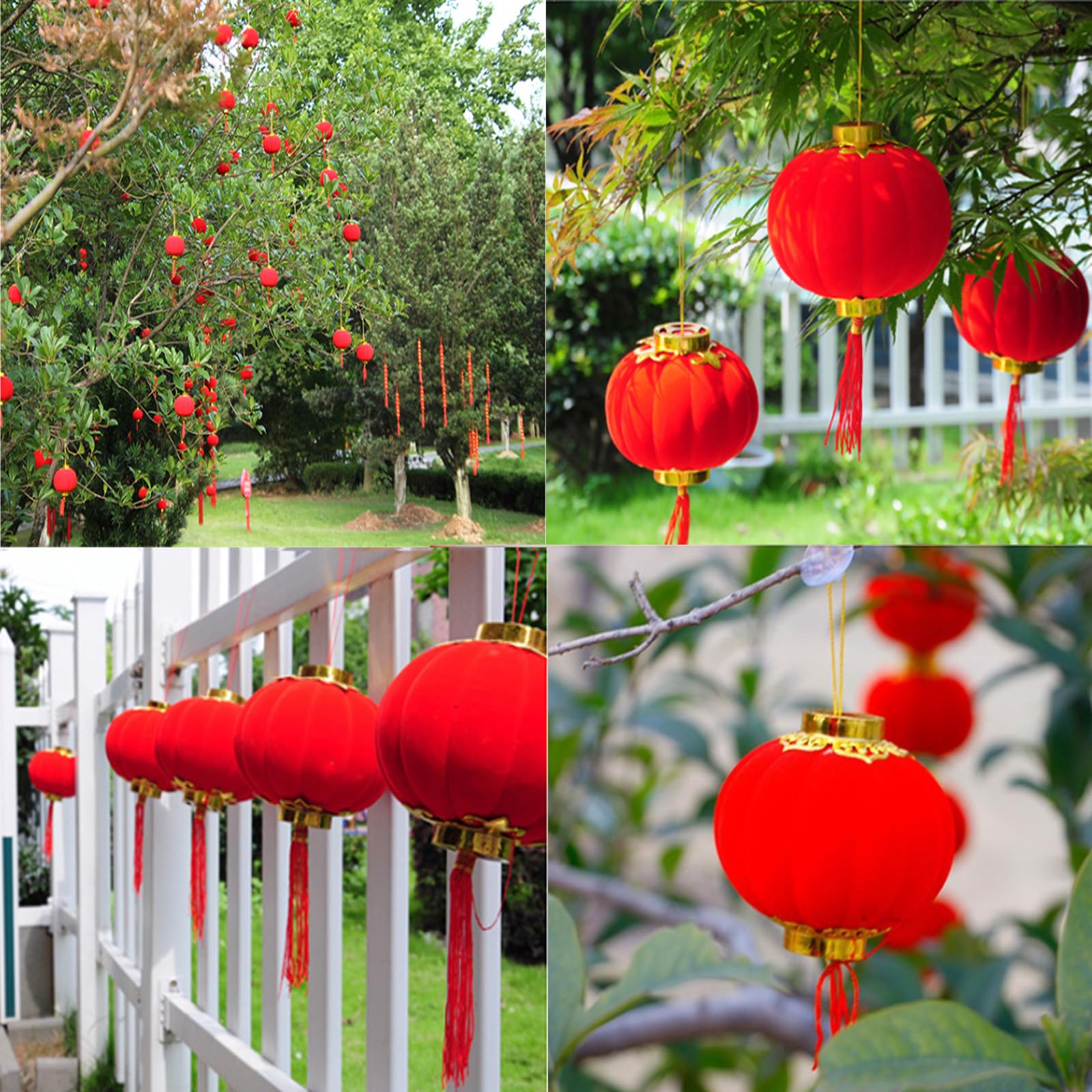 30 PCS Mini Lanterne Cinesi Rosse, Lanterne Rosse Cinesi Decorazioni, Decorazione Tradizionale da Appendere per Capodanno, Festa di Primavera, Matrimoni e Feste
