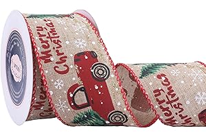 VATIN Red Truck Christmas Ribbon: The Festive Touch for Your Holiday Decor