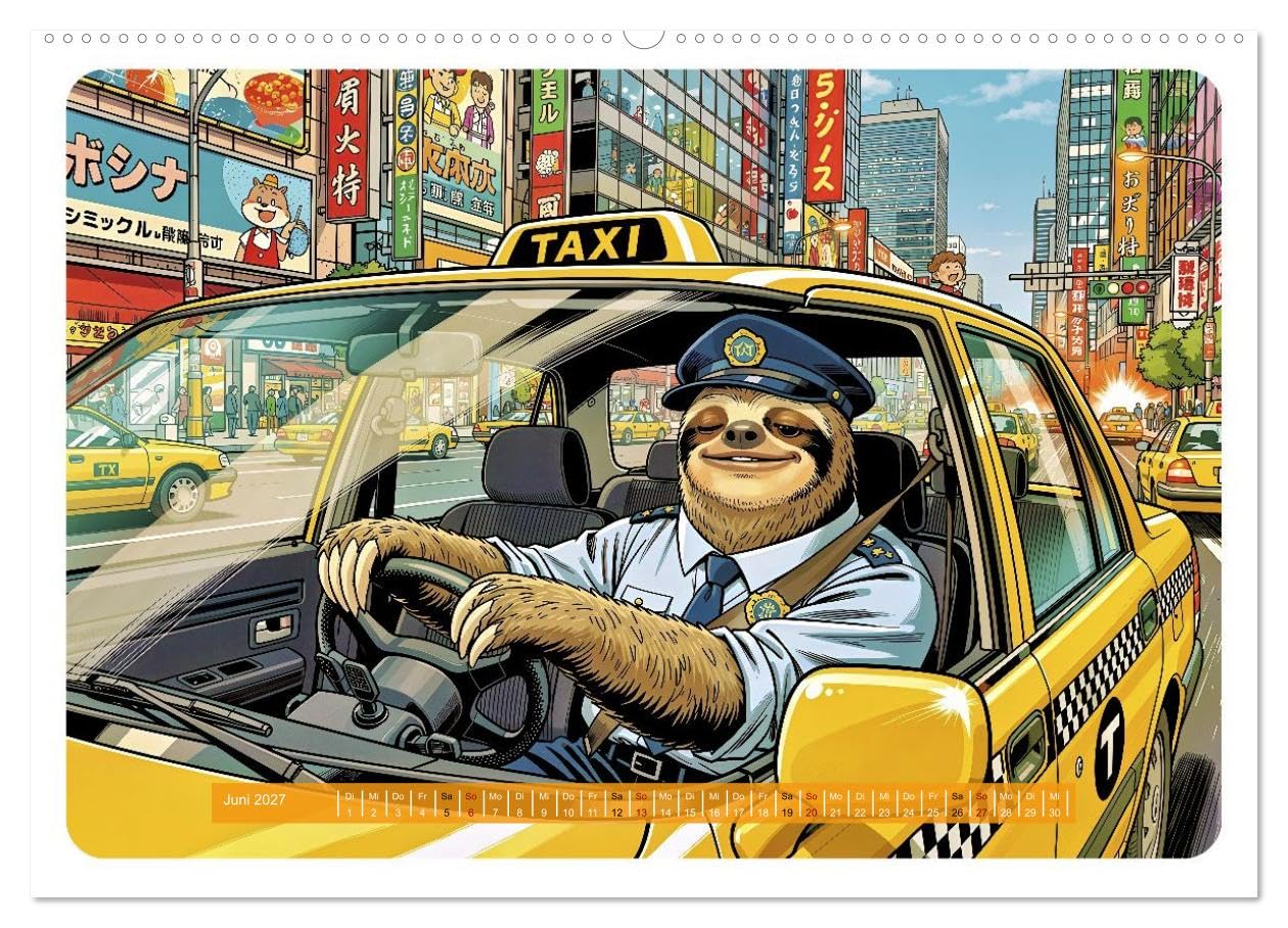 Lustiges Faultier im Beruf - Comic (hochwertiger Premium Wandkalender 2027 DIN A2 quer), Kunstdruck in Hochglanz: Das Faultier hat einen Job. Niemand ... wie das passieren konnte. (CALVENDO Spass)