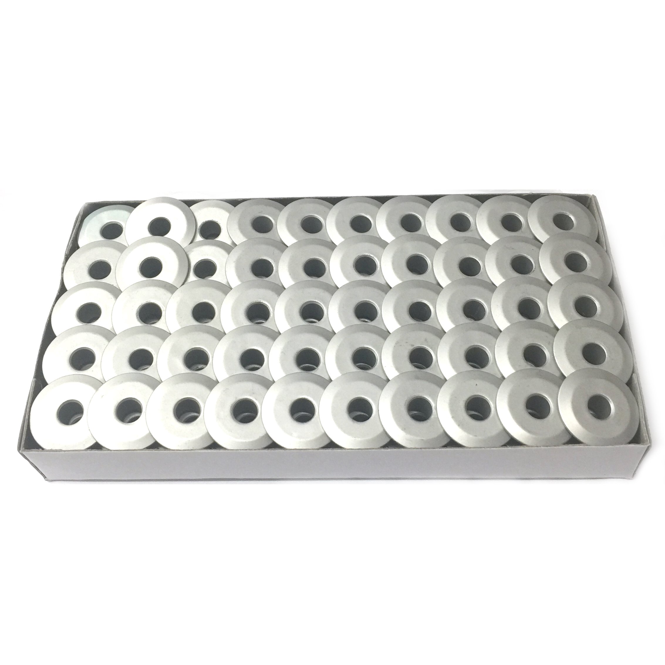 100 Industrial Sewing Machine L Size Aluminum Bobbins for Regular Machines