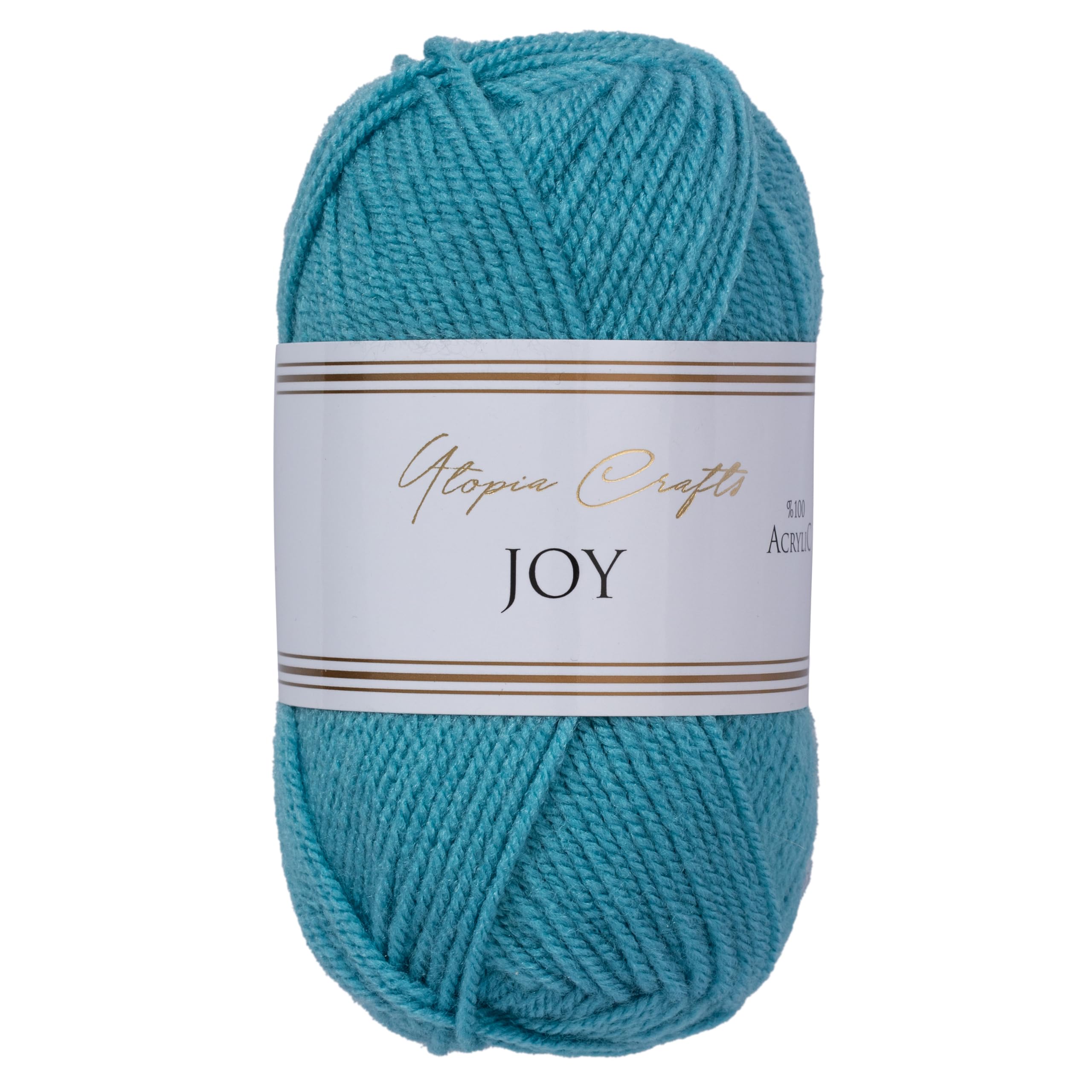 Fil à Tricoter Utopia Crafts - Lot De 10 Pelotes Bleu Bébé - 100% Polyacrylique - 150m Par Pelote