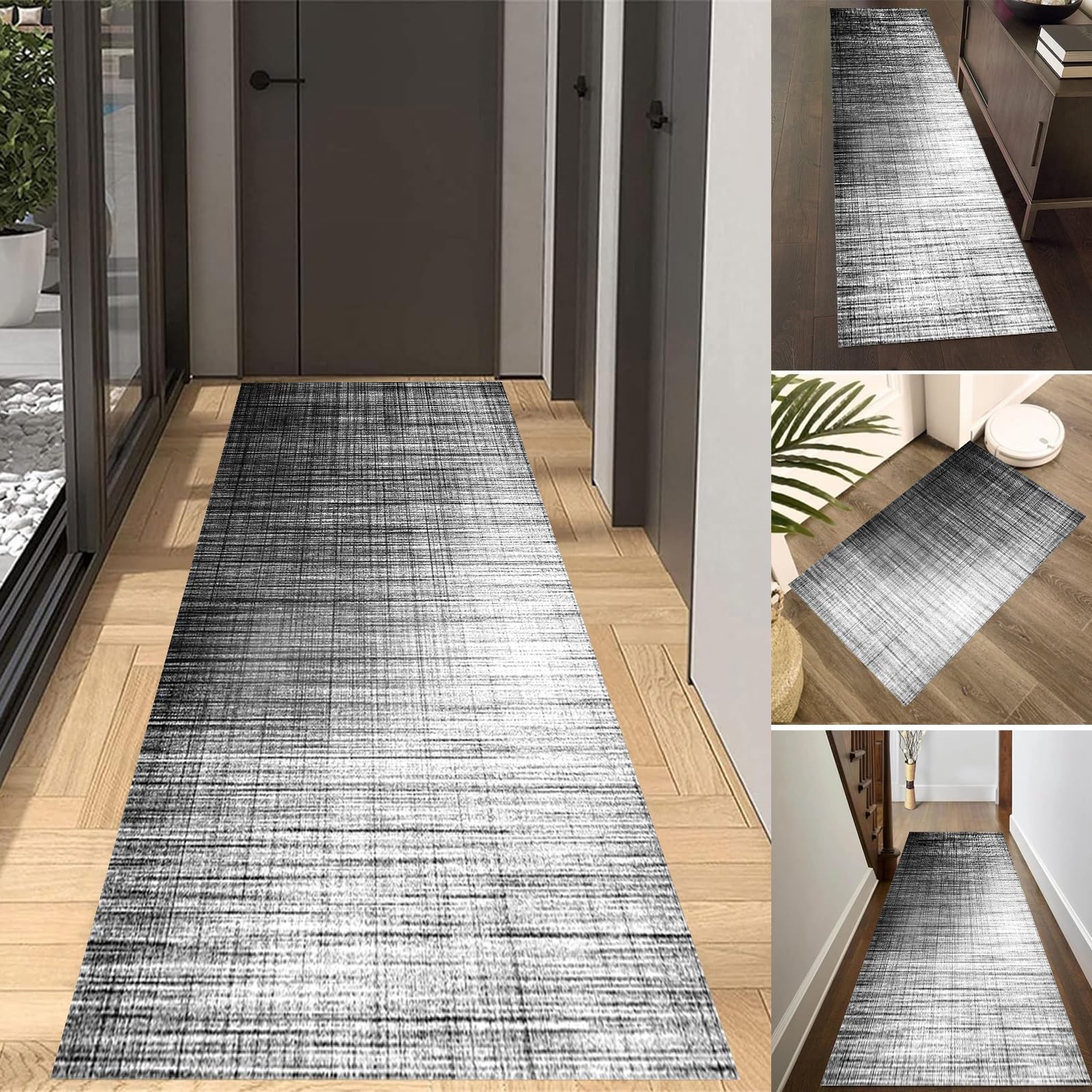 Alfombras de pasillo de 70x260 cm antideslizantes de microfibra suave para pasillos y dormitorios