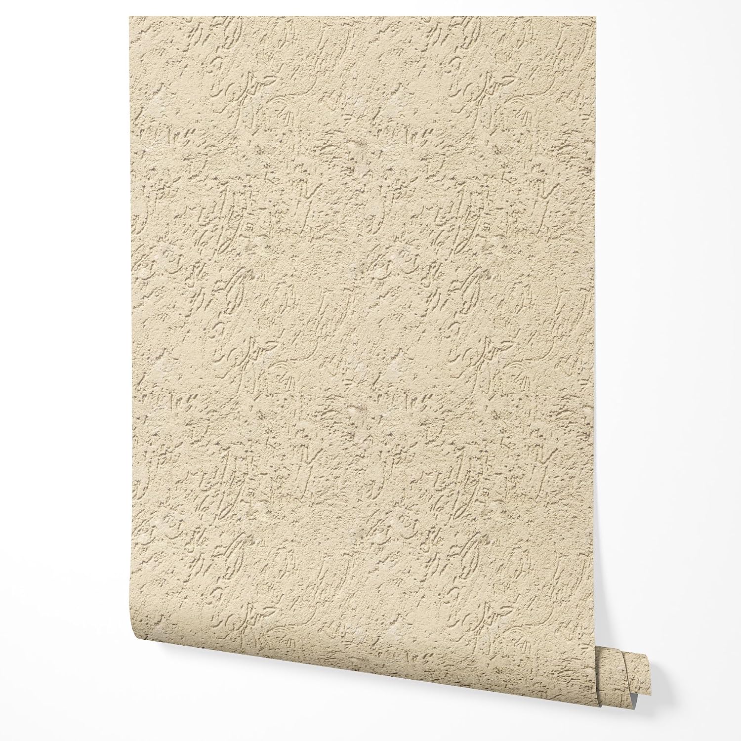 GP TONER Non-Woven Wallpaper Beige Structure Pattern Vintage Plaster Look Texture Wallpaper Modern Design Living Room Bedroom Hallway UV-Resistant Wallpaper 5 m x 0.5 m