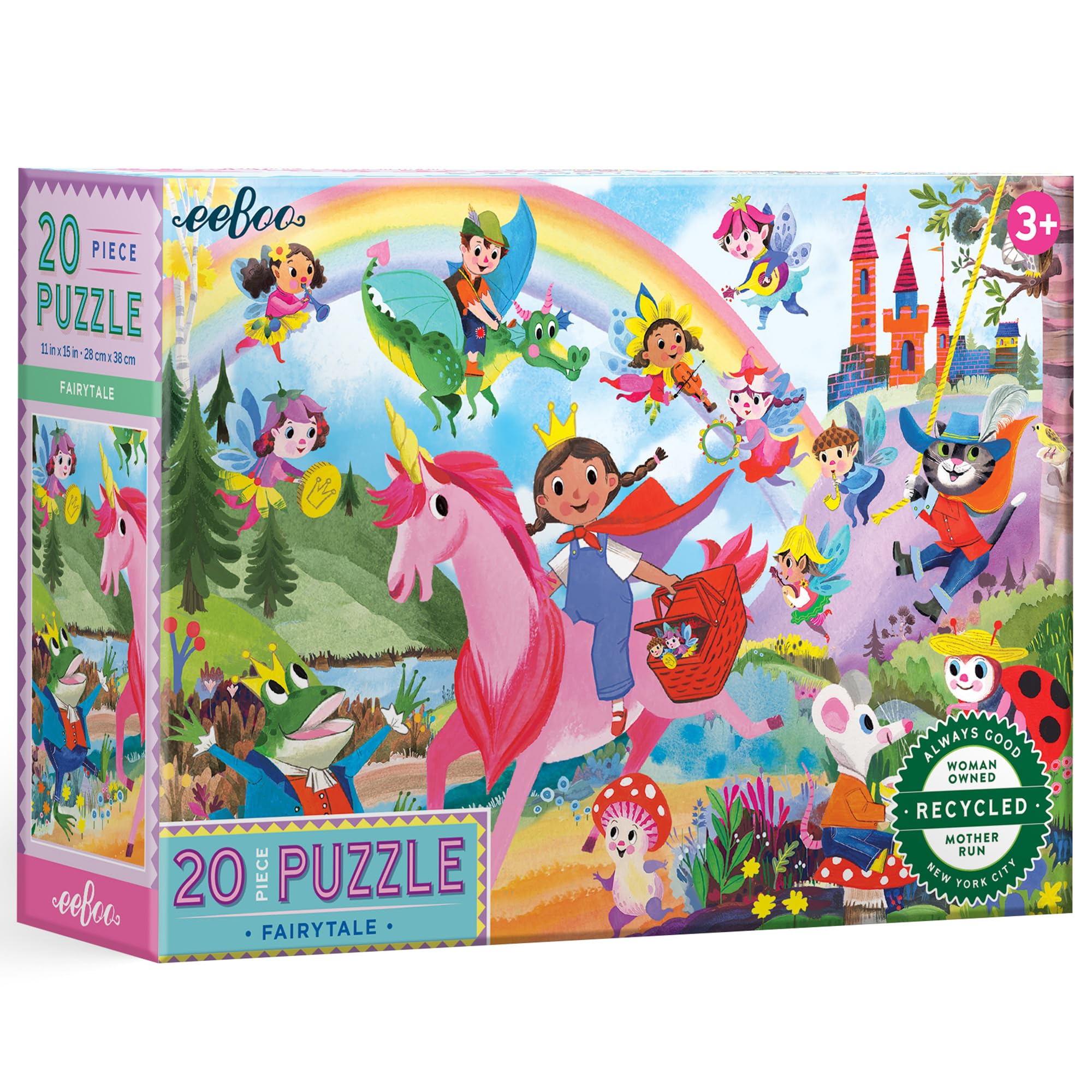 Fairies & Tales Sleigh 20 Giant Piece Children's Puzzle, 15" x 11"