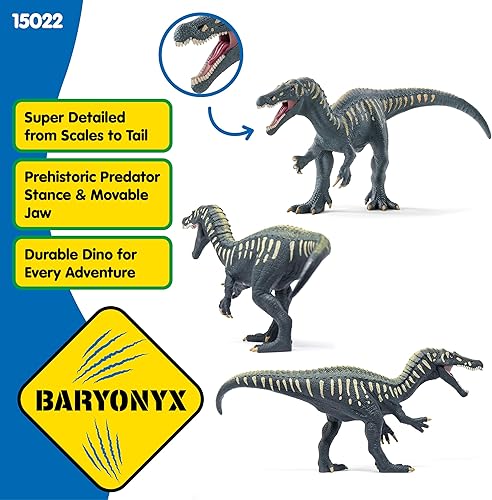 Vista 34 de Schleich Dinosaurs - Figura de juguete realista grande de Tarbosaurus – Figura de acción de mandíbula móvil de dinosaurio prehistórico, gran juguete