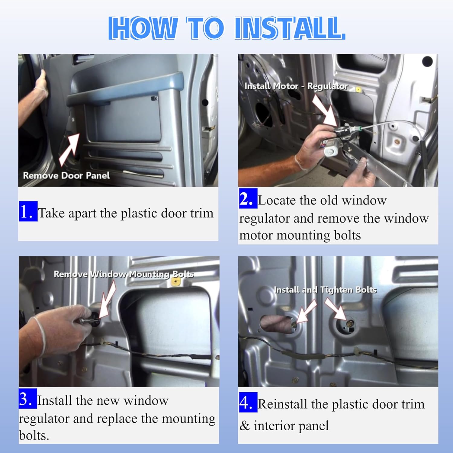 PANNUOSCS Window Motor Front Left Driver Side 742-250 Compatible with 1986-1996 Ford F150 F250 F350 Aerostar 1965-1997 Mercury Comet Marquis Power Window Lift Motor Replace 11M104 E3AZ 5423395-A