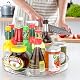 Radikor 2 Pieces Rotating Spice Rack, 24 cm 360° Rotating Kitchen Plastic Shelf, Clear Pantry Organizer, Cabinet Organizer for Condiments, Bottles, Cosmetics, Fruits Product Image 6