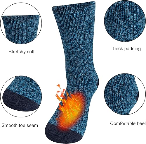 Miniatura 3 de Thermal Socks for Men, Thick Warm Cold Weather Heated Socks for Winter