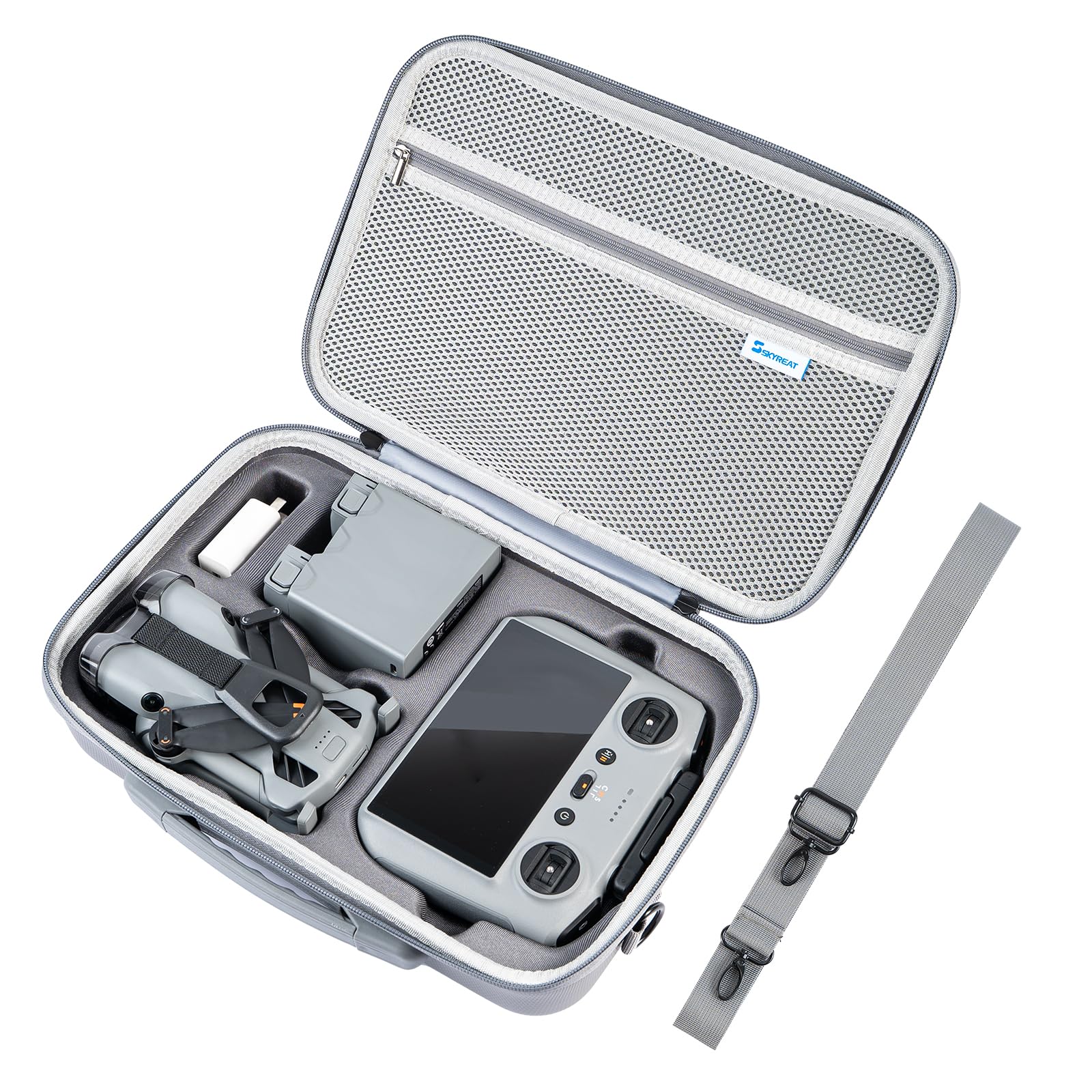 SKYREAT Mini 5 Pro RC, przenośna torba do przechowywania ze skóry PU, futerał do DJI Mini 5 Pro Fly More Combo Drone RC 2