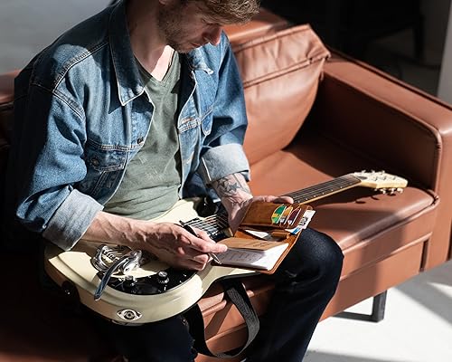 Miniatura 5 de Leather Journal Cover for Moleskine Cahier Notebook Pocket size with pen holder 3.5" x 5.5" Personalized Refillable Cover Compatible with Field Notes