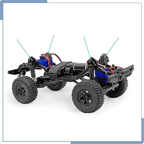 Miniatura 2 de Zolikar Aleación de aluminio RC más alto montaje de choque+7MM Poste de choque superior ajustable para TRX4M actualizaciones 118 escala RC Crawler