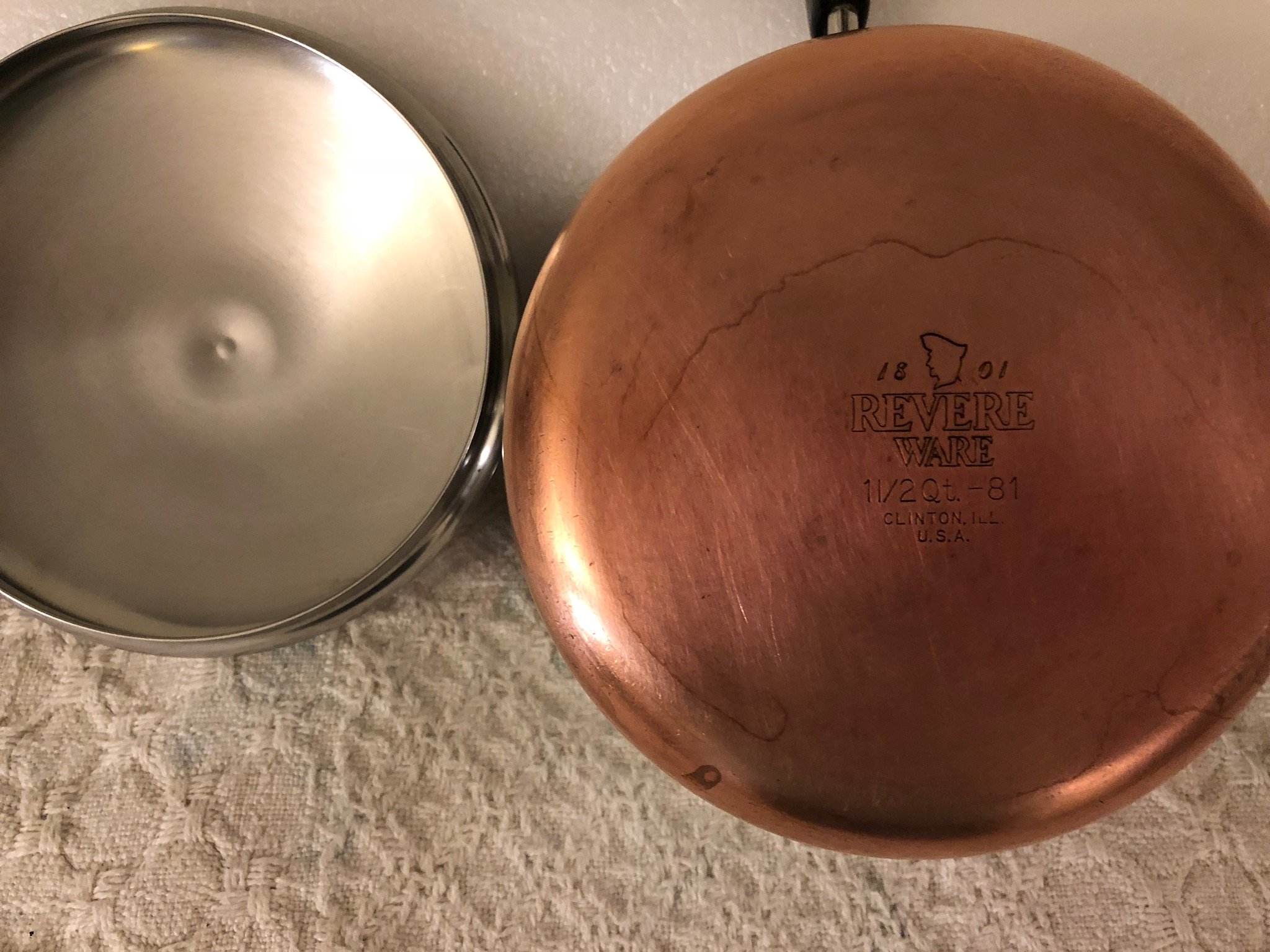 Amazon.com: Vtg Revere Ware SS Copper Bottom 1 1/2qt Saucepan