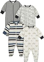 Vista 1 de baby-boys 4-pack Sleep 'N Play Footies