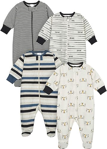 baby-boys 4-pack Sleep 'N Play Footies