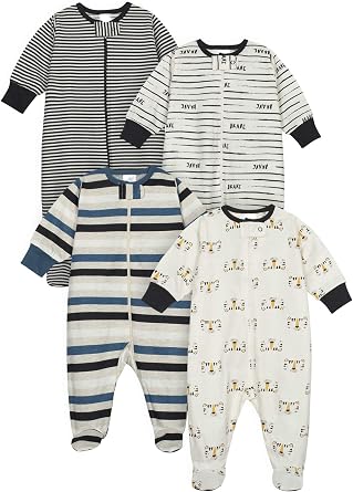 Onesies Brand Baby Boys 4-pack Sleep N Play Footies