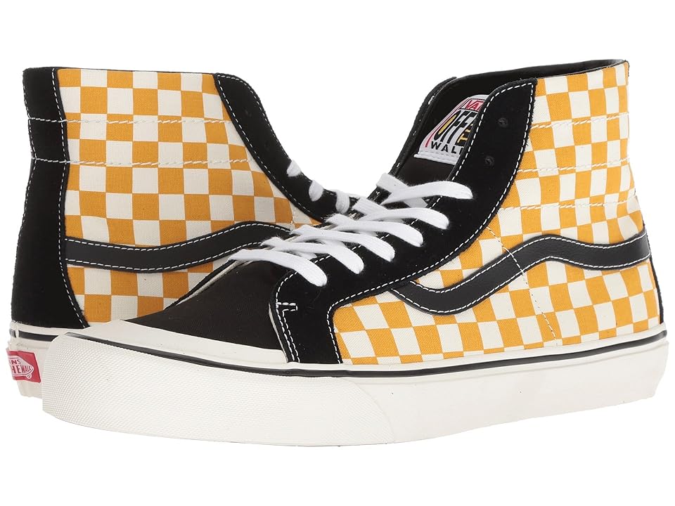 

Vans SK8-Hi 138 Decon SF ((Surf Check) Black/Sunflower) Men's Skate Shoes