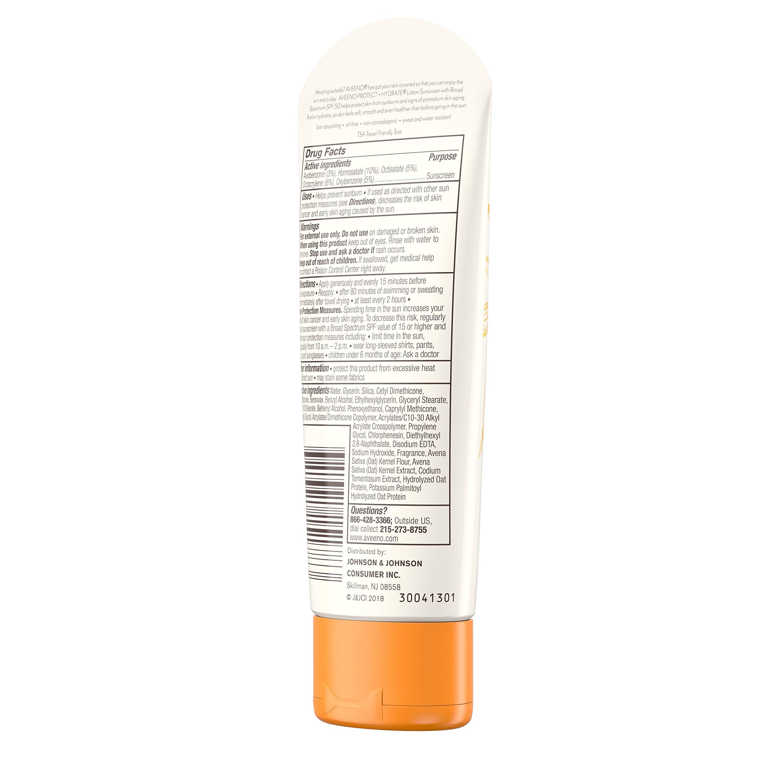 AVEENO Active Naturals Protect + Hydrate Lotion Sunscreen SPF 50 3 oz by Aveeno