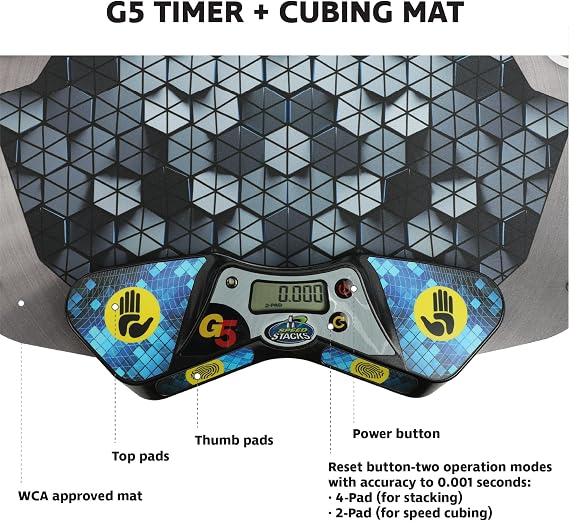 Speed Stacks | Cubing Pack (G5 Timer and Mat) | Accuracy to .001 Seconds | Designed for Competitive Cubing | Endorsed by the World Cubing Association