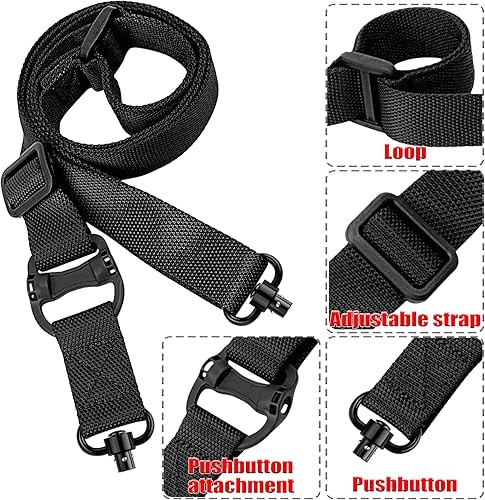 Miniatura 8 de IronSeals Correa de cinturón de seguridad táctica militar con dos puntos para exteriores, correa ajustable de la serie QD