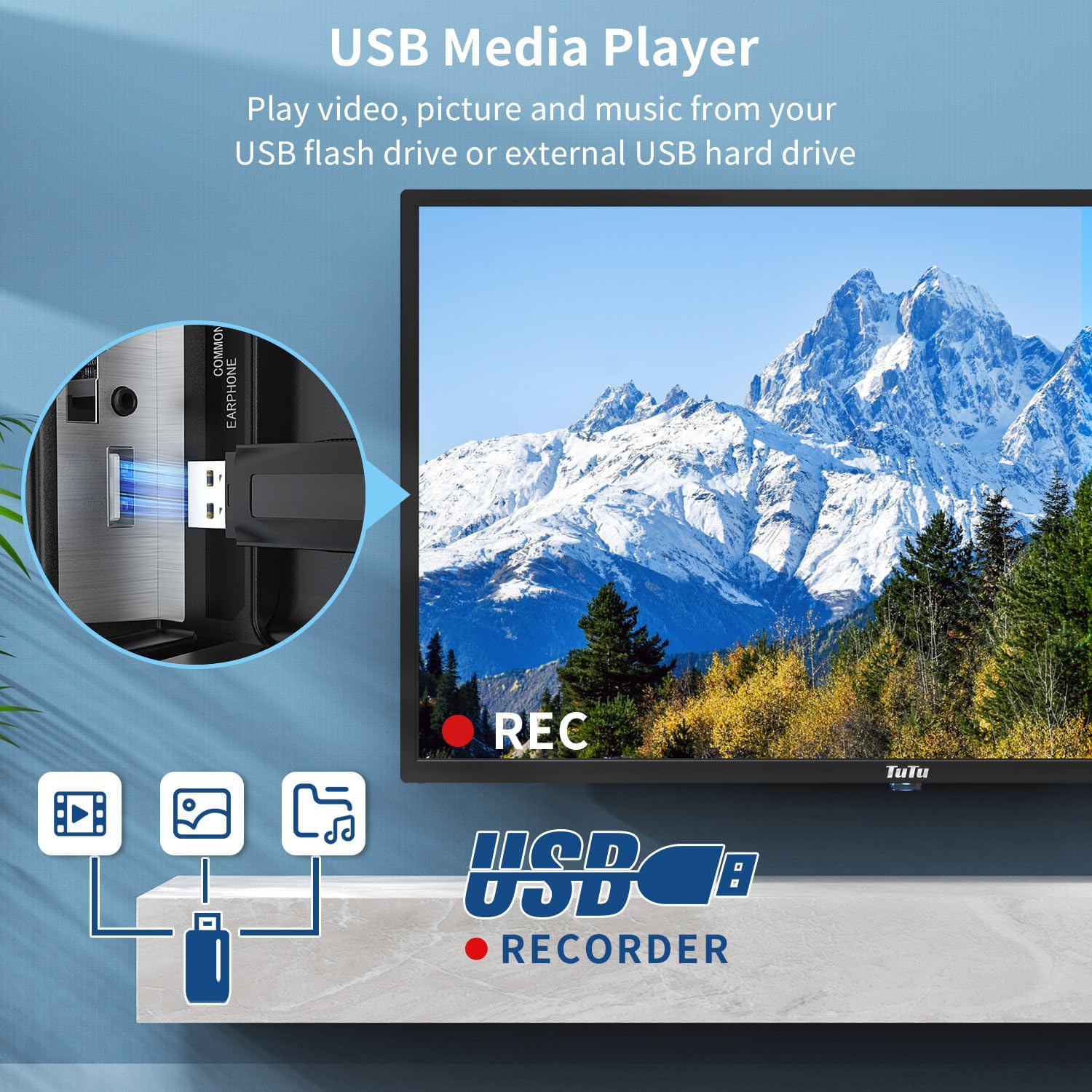 TuTu 32 Pollici(80cm) Televisori LED TV HD Ready Dolby Audio Triplo Tuner(DVB-T/T2-C-S/S2) HDMI USB Collegare Fire TV Apple TV Google TV PS5 Xbox Modalità hotel(2024) TuTu 32 Pollici(80cm) Televisori LED TV HD Ready Dolby Audio Triplo Tuner(DVB-T/T2-C-S/S2) HDMI USB Collegare Fire TV Apple TV Google TV PS5 Xbox Modalità hotel(2024)
