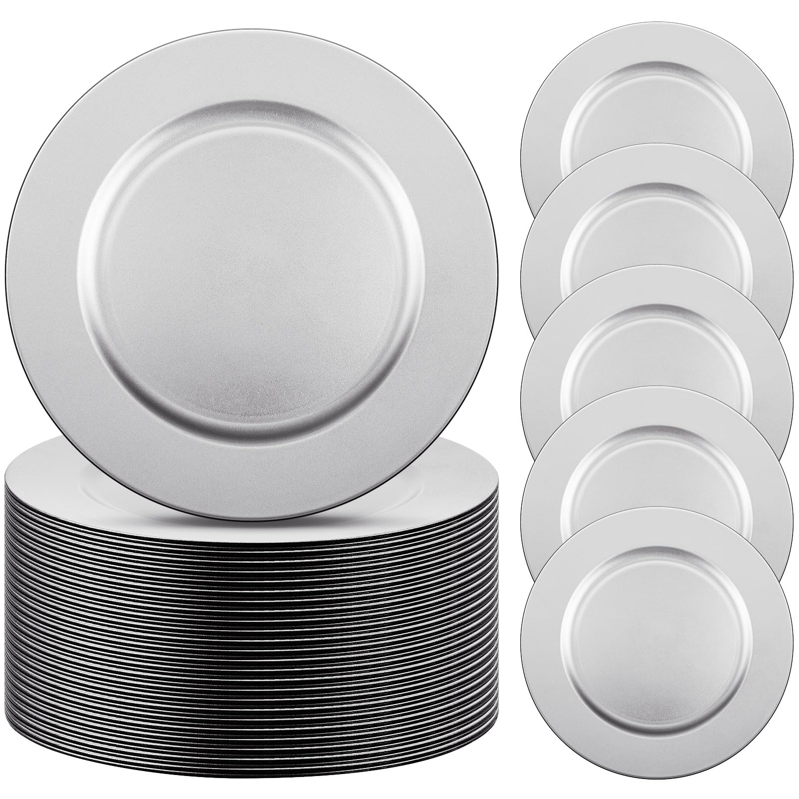 Plastic Gold Charger Plates, 13 Inch Silver Decorative Plates Elegant Round Service Plate For Wedding Decor And Table Place Setting From Imakeweddingprops, $4.04 - View #12