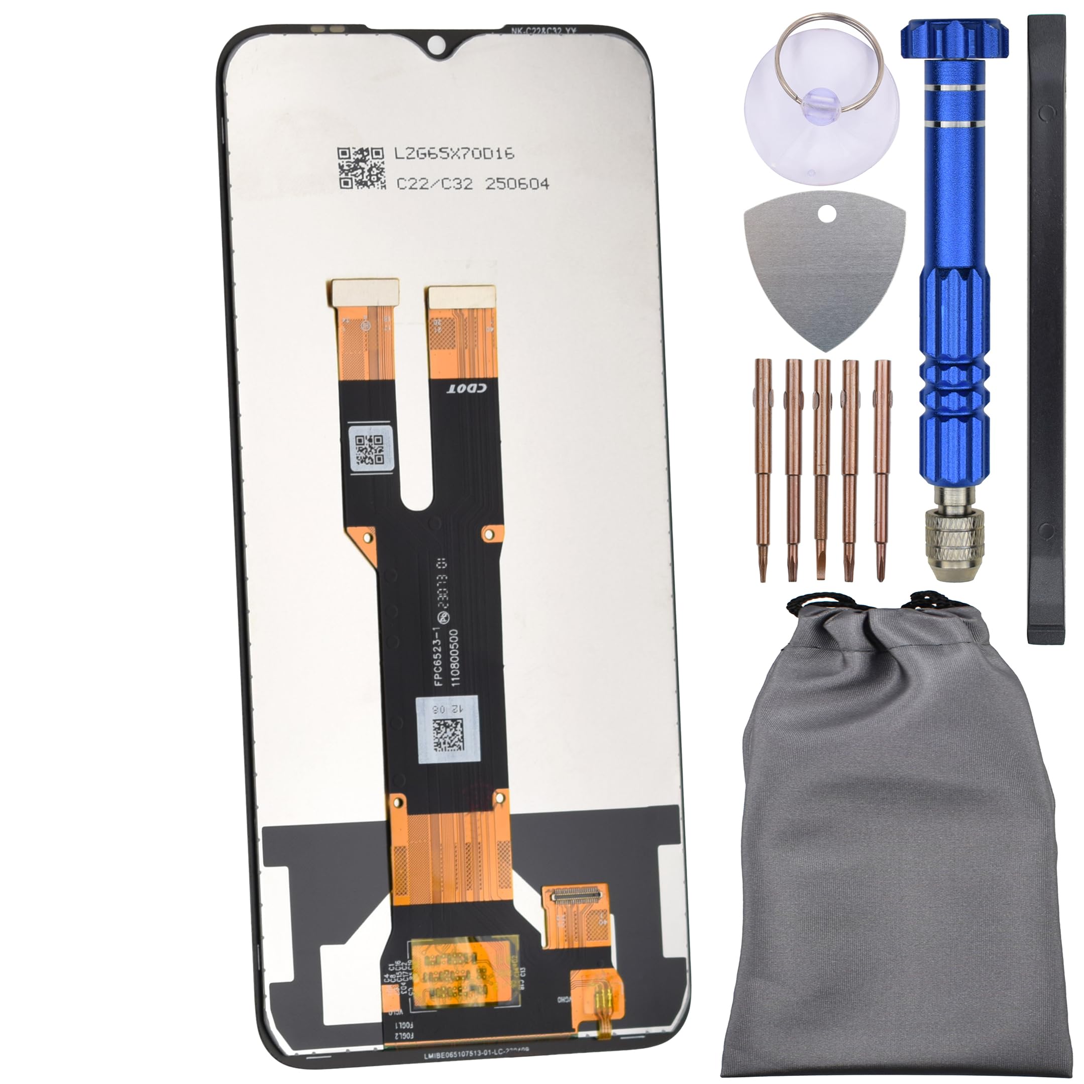 IPS LCD for Nokia C22 Black Display Assembly Screen Replacement Screen Size 6.5