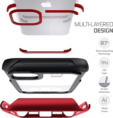 Miniatura 6 de Ghostek Atomic - Funda delgada para iPhone 11 Pro, funda de metal transparente para teléfono, protección de grado militar, armadura protectora y