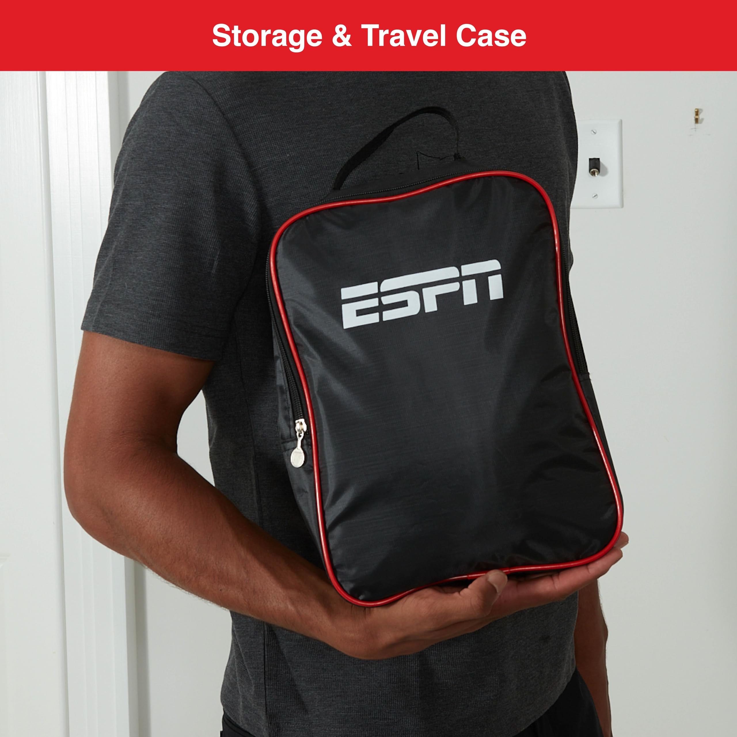 ESPN Tischtennis-Set enthält 3 Tischtennisbälle, 2 Tischtennisschläger, tragbares Tischtennisnetz und Reisetasche, Tischtennis; ideal für Kinderspiele, Familienspiele und Spieleabende