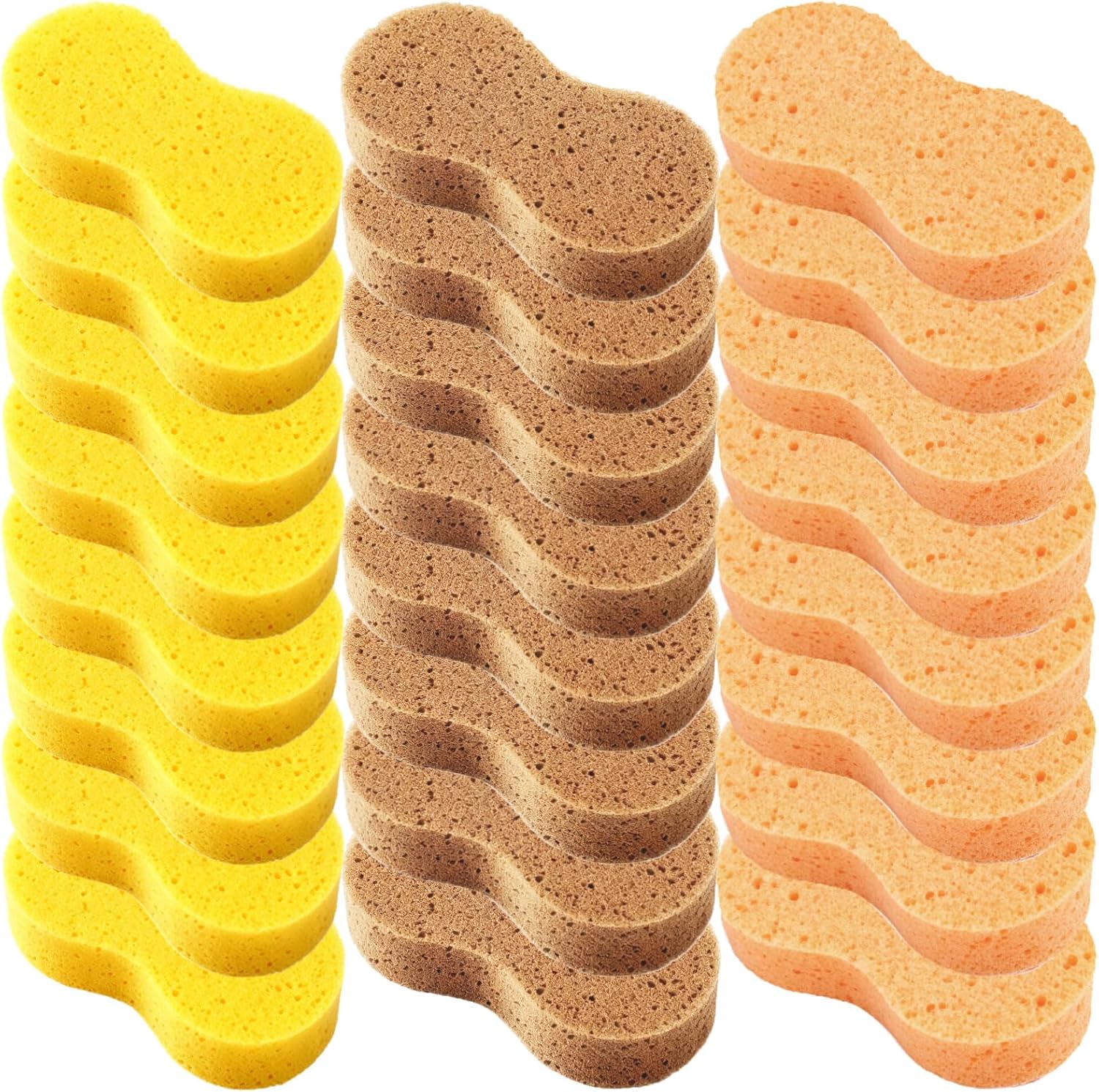 Twenty-Four Car Wash Sponges, No-Scratch Detailing, 8-Shape Design