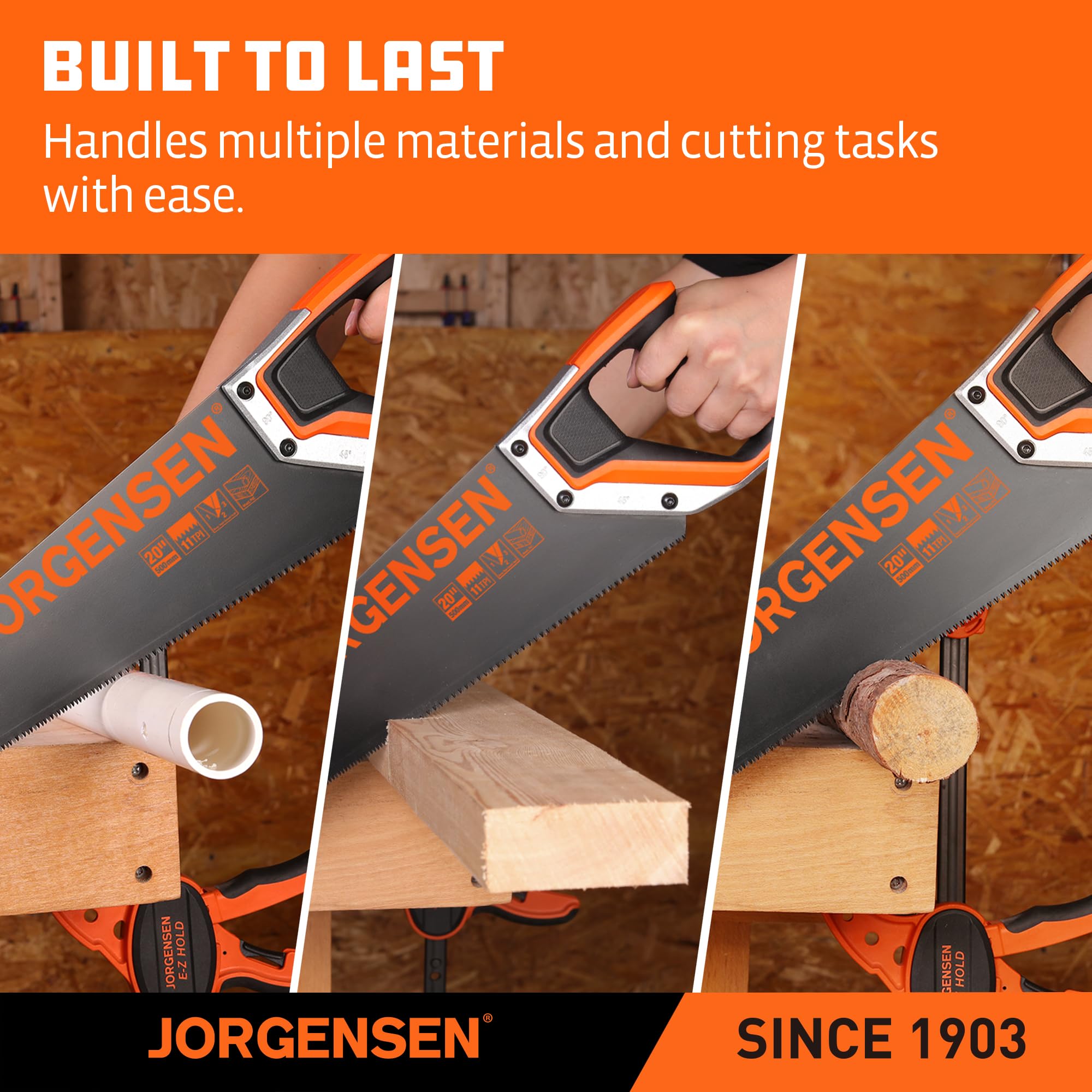 Jorgensen 20" Hand Saw - Durable Wood Cutting Tool -6 Jorgensen 20" Hand Saw - Durable Wood Cutting Tool -6