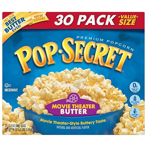 Palomitas de maíz Pop Secret, mantequilla de cine de cine, 30 bolsas de 3 oz cada una