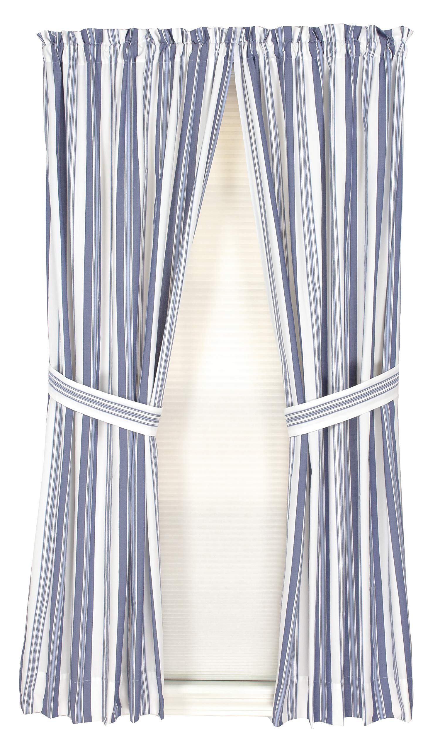 Striped Blue Curtains Curtains & Drapes 2023