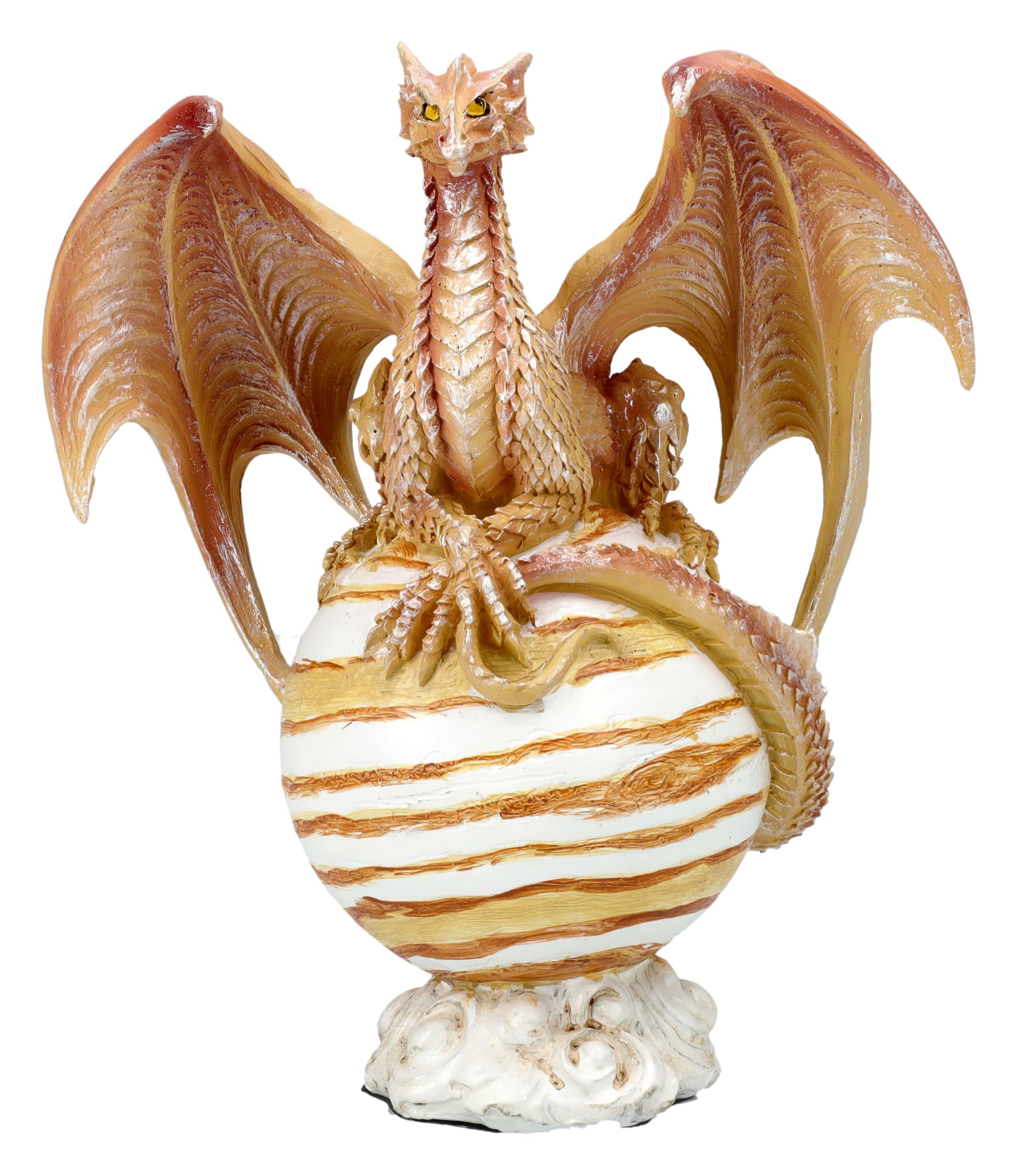 Figuren Shop GmbH Drachenfigur Planet Jupiter – Fantasy Dekofigur mit Drache, 14,5 cm Höhe