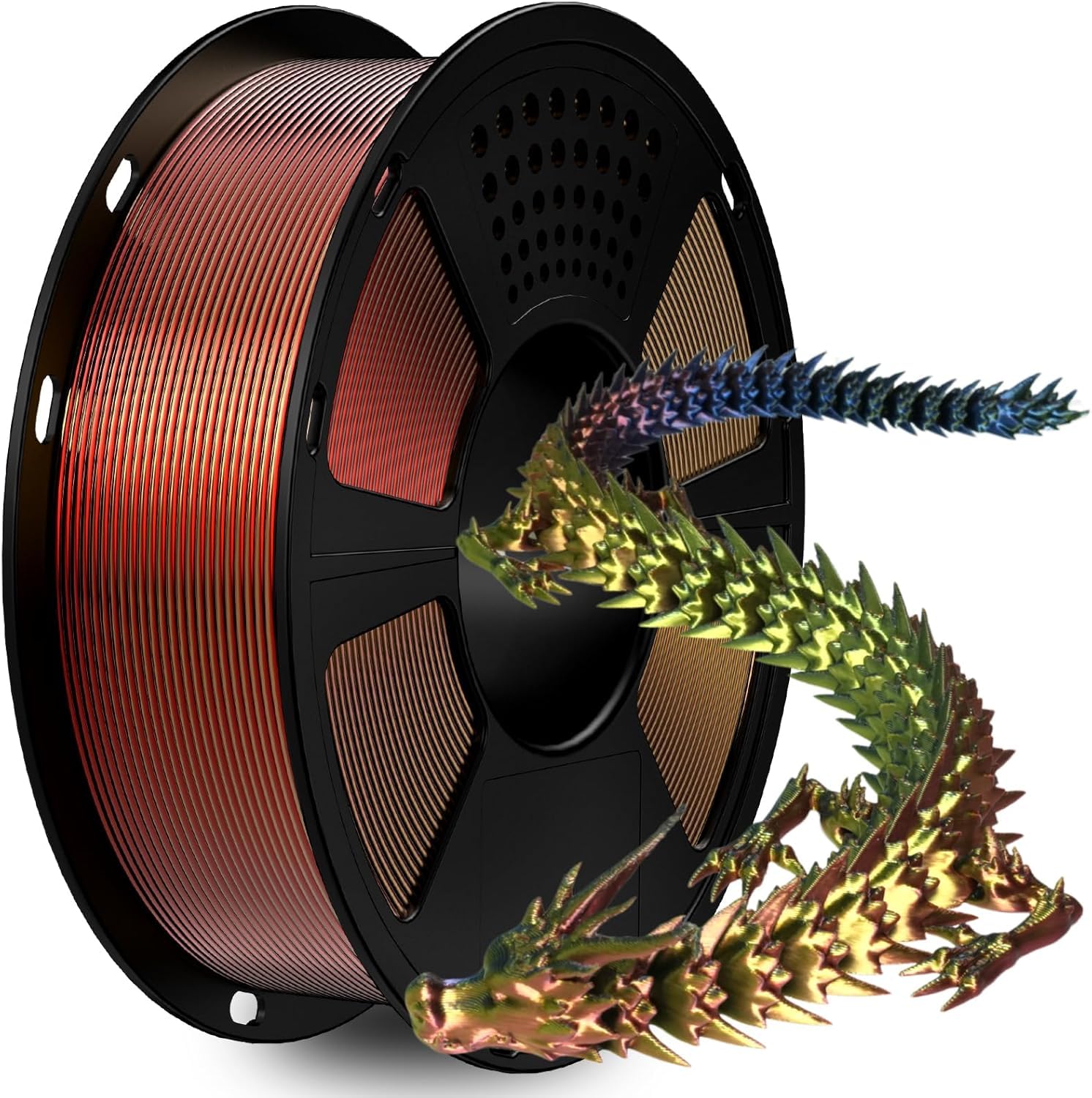 GIANTARM Silk PLA Filament 1.75mm,Tri Color PLA Red Yellow Blue 1KG
