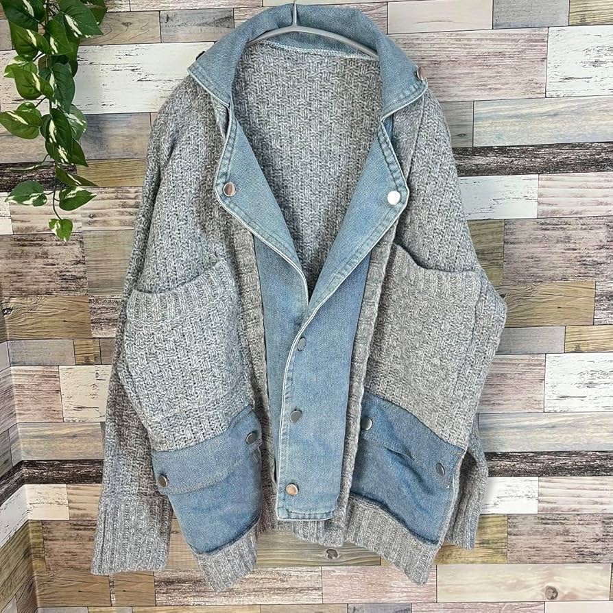 デニムニットジャケット Amazon.co.jp: みなみちゃん 着用 デニム ニット ジャケット