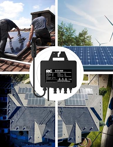 RC Micro Inverter 800W, 26-60V DC Input, Solar Inverter MPPT Microgrid Feed-in Converter with WiFi Monitoring for Mobile Phones, Black - 6