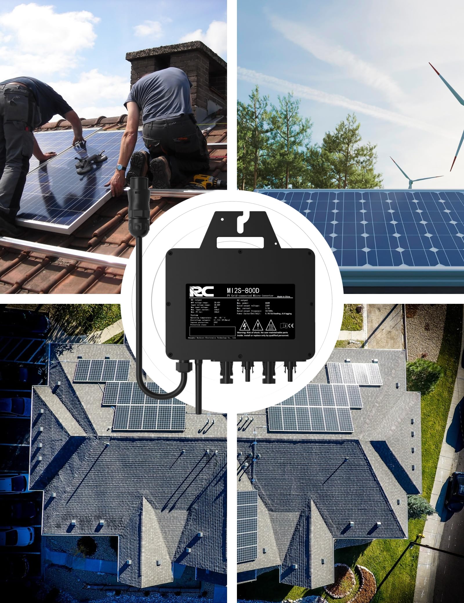 Micro-omvormer 2800 | Quad-paneel | Hoge efficiëntie - -energieopslag Micro-omvormer 2800 | Quad-paneel | Hoge efficiëntie - -energieopslag