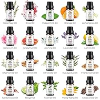 Vista 2 de Essential Oils Set 20 Packs 10Ml OTU Essential Oils Gift Set for Diffuser Massage Custom Candles Baths 100 Pure Natural Organic Aromatherapy Oil