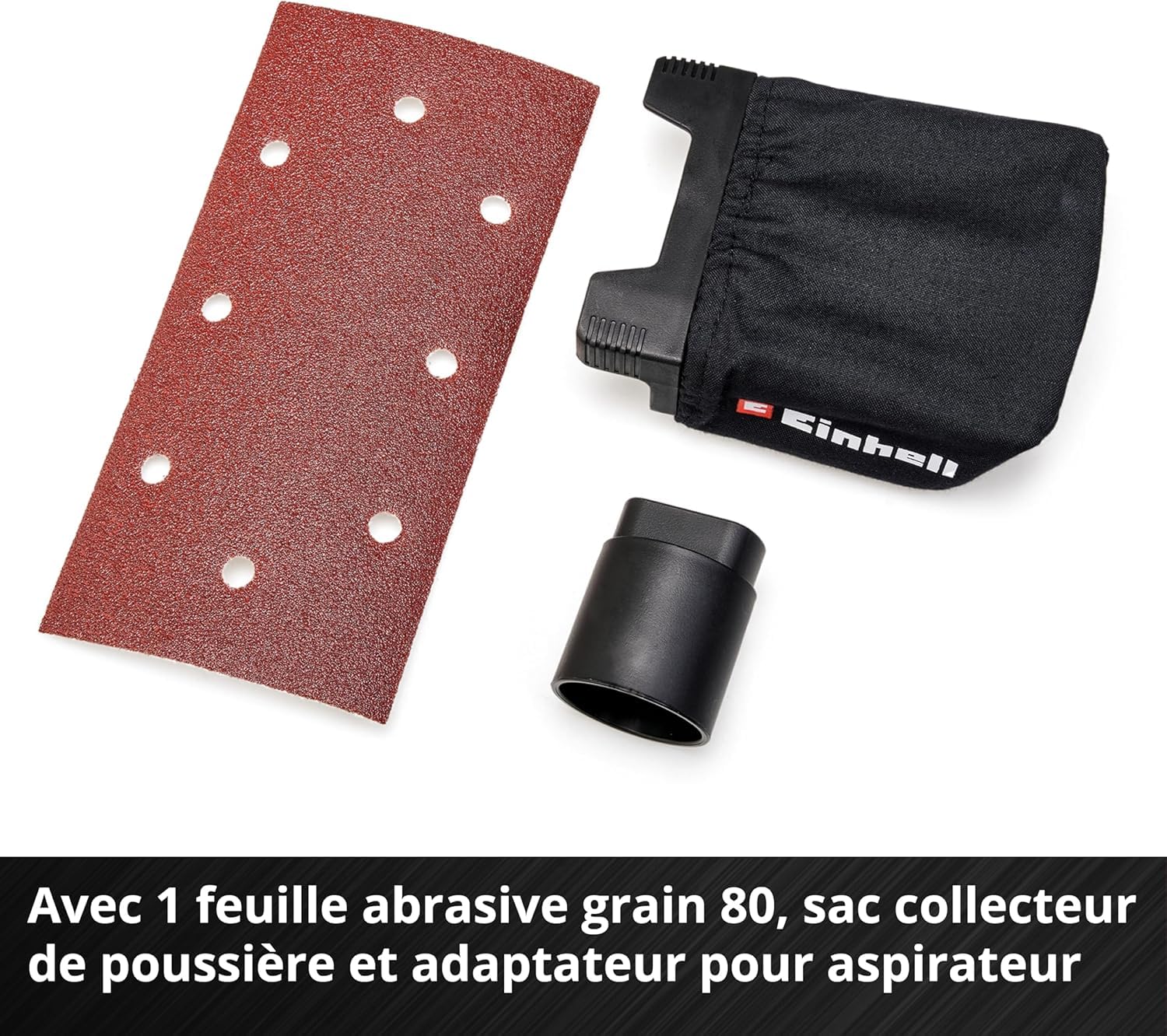 Einhell Ponceuse vibrante sans fil TC-OS 18/187 Li-Solo Power X-Change (18V, fixation auto-agrippante, Softgrip, avec feuille de papier abrasif) Livré sans Batterie ni Chargeur