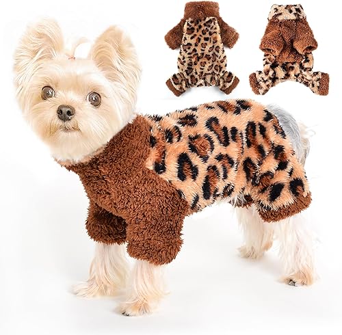 Miniatura 7 de Ropa de Chihuahua - Suéteres para perros pequeños, hembras y niños, pijamas cálidas para perros, chihuahua, Yorkie, ropa cálida de forro polar para