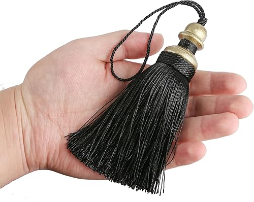 Miniatura 2 de HedongHexi Paquete de 2 borlas para llaves con bucles, artesanías hechas a mano, accesorios de decoración para el hogar