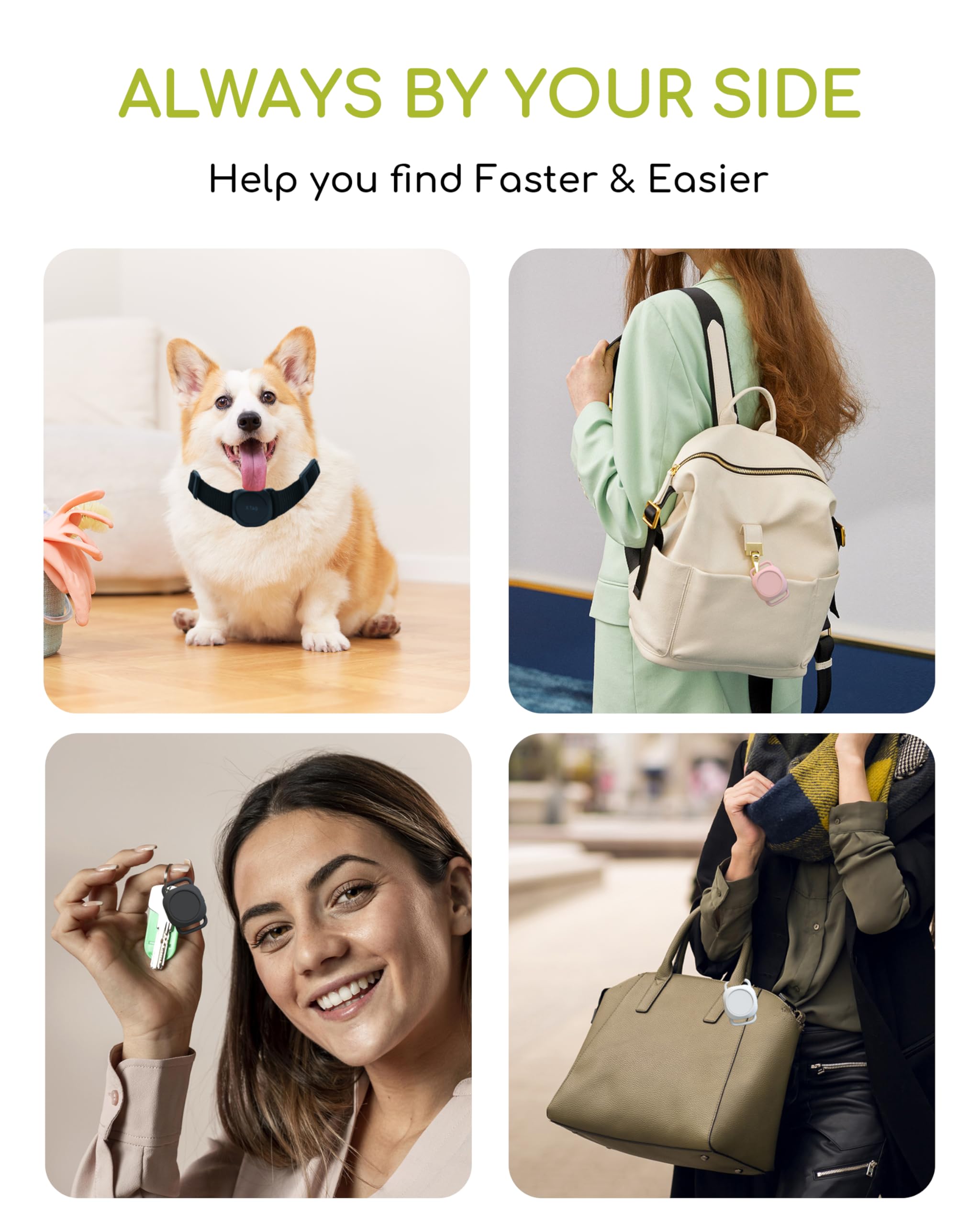 Dog Tracker, Smart Dog Collar with Real-time Pet Location, Cat Tracker Collar (iOS Only), No Monthly Fee & Long Battery Life, Works with Find My, Ideal for Dog/Cat (White) - image 6