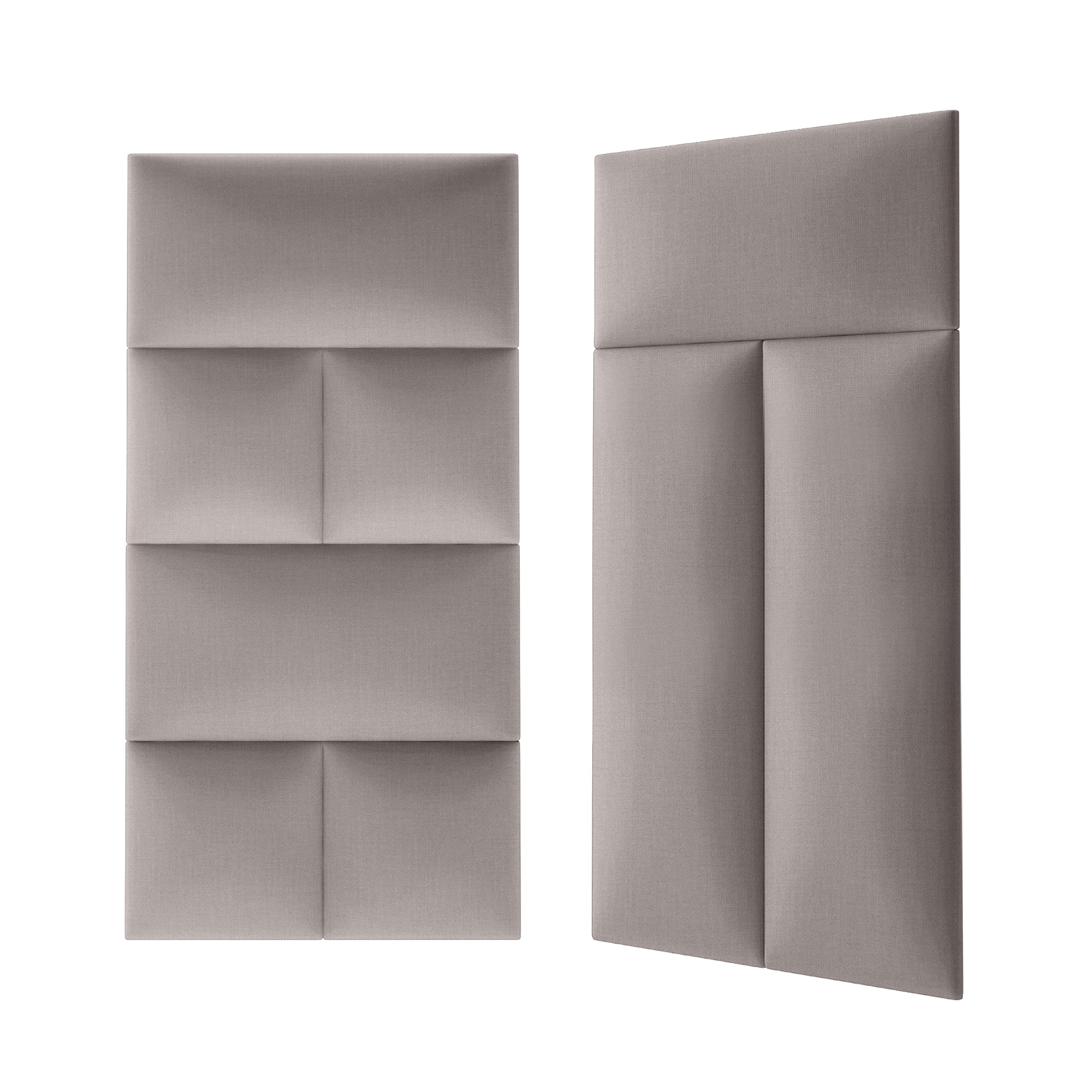 MOLLIS Pannello da Parete Rettangolare e Decorativo, Adatto Come Testiera o Protezione Dagli Impatti, Riduce il Suono e Migliora L'acustica, in Schiuma, 60 x 30 cm, Beige