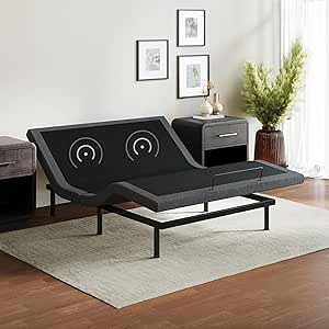 Adjustable Comfort Full Premier Adjustable Base with Massage, Wireless Remote, USB Port-Ergonomic Head and Foot Incline