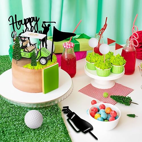 Miniatura 244 de Hooqict 26 piezas de decoraciones de pasteles de los años 80 y 90, decoraciones retro de los años 80 de hip hop con bolas de purpurina para cupcakes