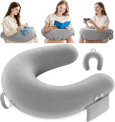 Almohada de ganchillo y lectura para soporte de regazo, almohada de escritorio de regazo para juegos, sentarse en la camasofásuelo para tejer,