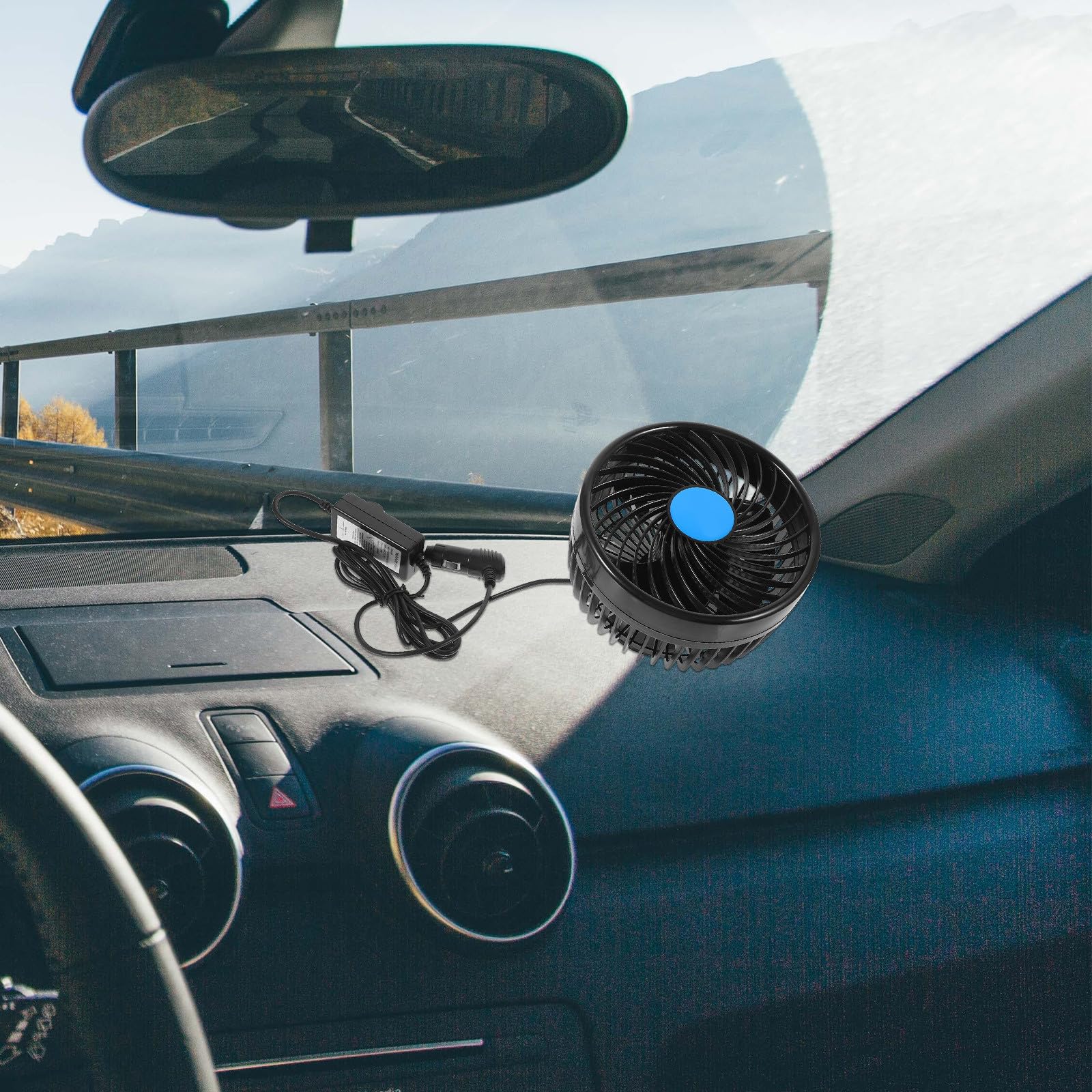 Zerodeko Ventilador de Coche Ventosa de 6 Pulgadas, 12v, Abs