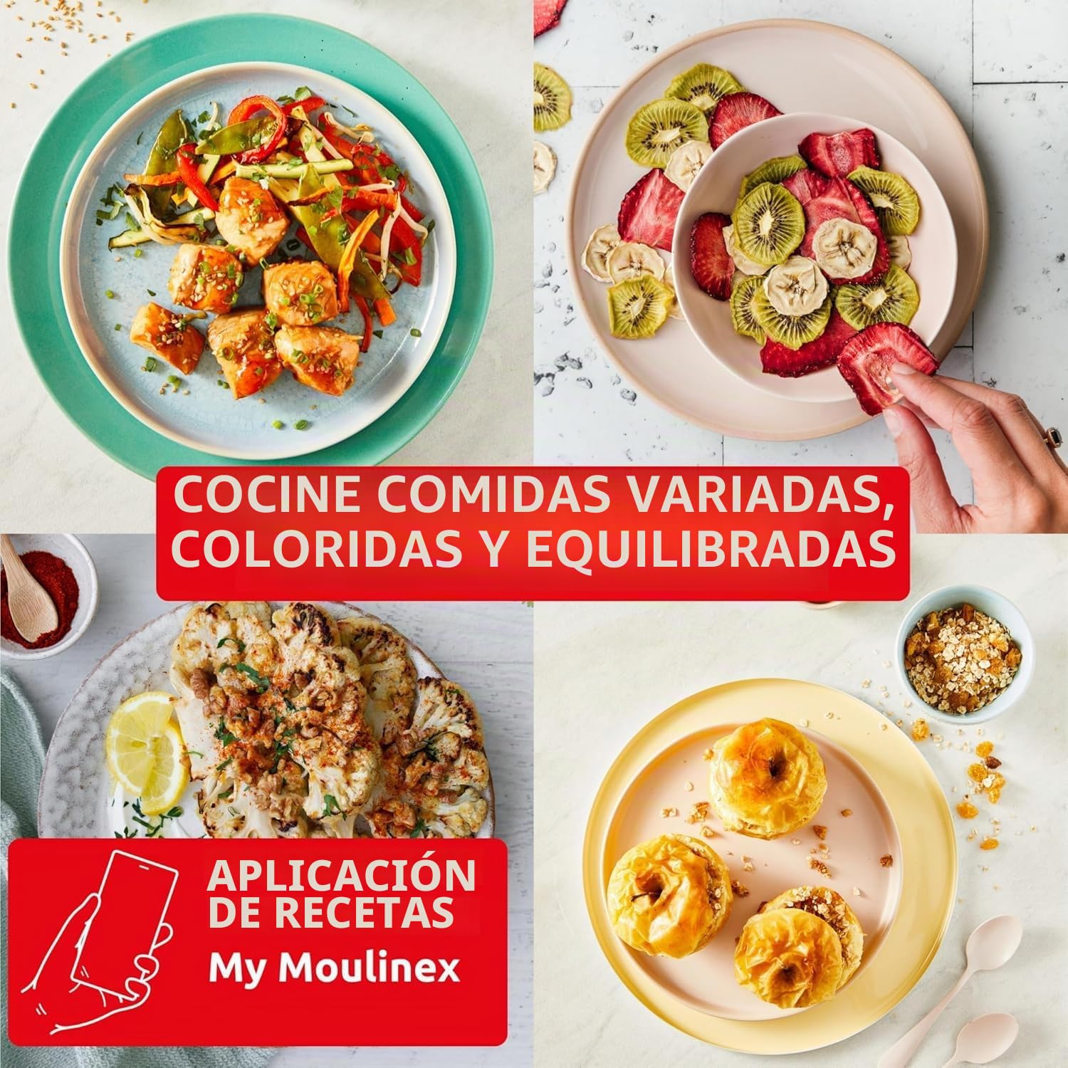 Moulinex Easy Fry POP POWDER GREY 5L, freidora de aire, hasta 6 personas, 10 programas intuitivos, pantalla táctil digital, ahorro de tiempo y energía, EZ245GF0