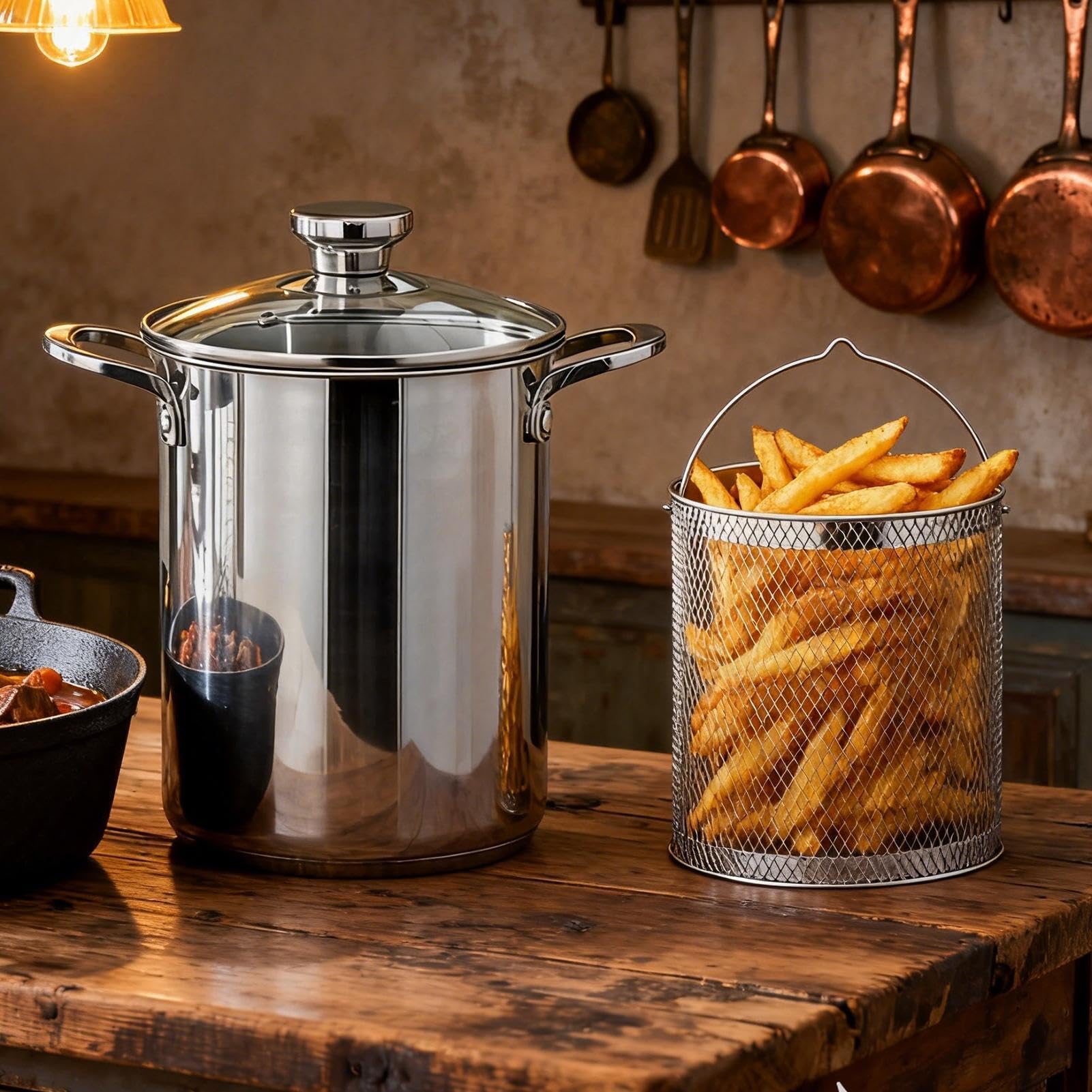 Pentola Pasta in Acciaio Inossidabile Utensile da Cucina da 4 L | Set Pentola per Bollire Pasta Per Chef Genitori Preparazione Pasti Feste Riunioni Vacanze Eventi Formali Appartamenti