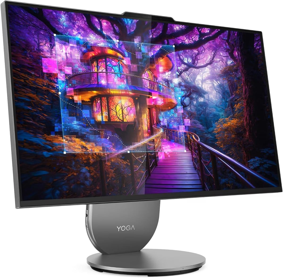 Lenovo Yoga AIO 27" QHD Touch, Core Ultra 5, 16GB LPDDR5X RAM, 512GB SSD | 27" QHD Touchscreen 4 Side Narrow Bezel Display, with Intel Core Ultra 5 125H Processor, 5MP IR/RGB Camera, and Win 11 Home